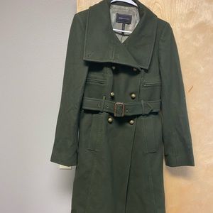 Bcbg olive green pea coat